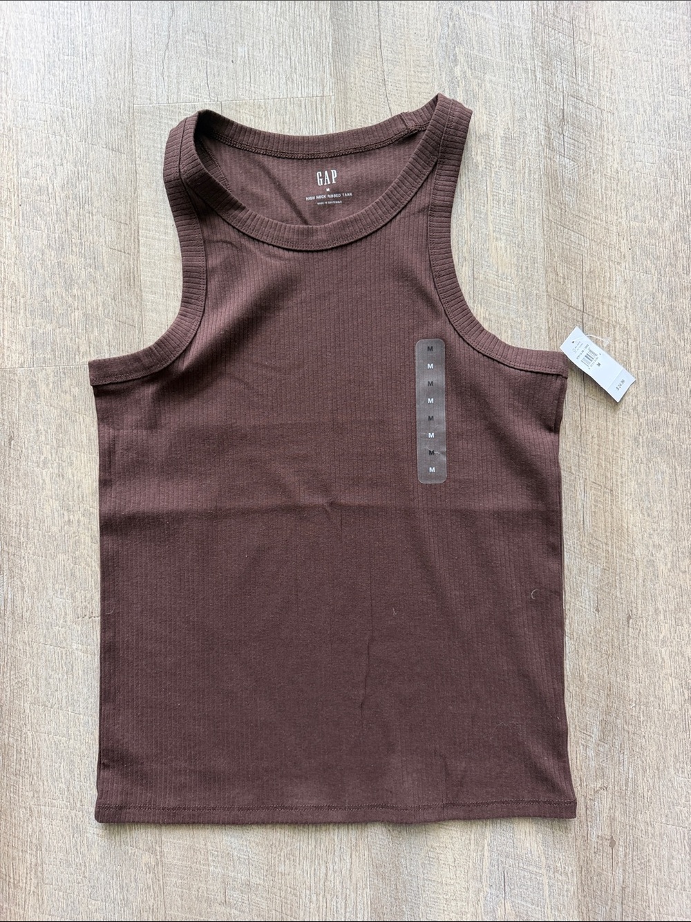 GAP Chocolate Brown Ribbed Tank Top